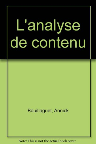 l'analyse de contenu