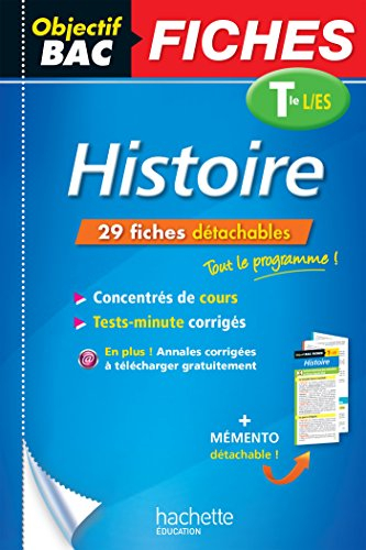 Histoire : terminales L, ES : 29 fiches détachables