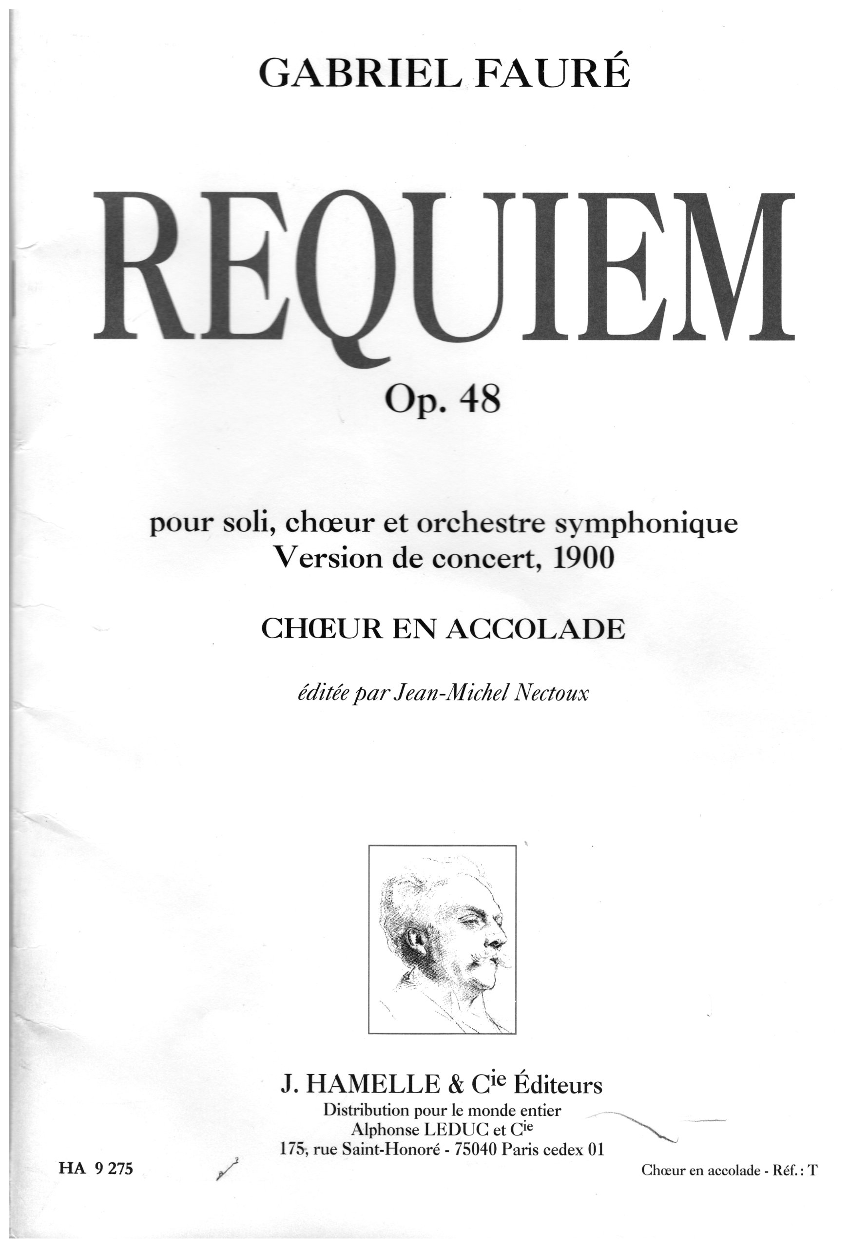 Requiem op 48 version 1900 choeur en accolade