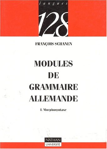 Modules de grammaire allemande : morphosyntaxe