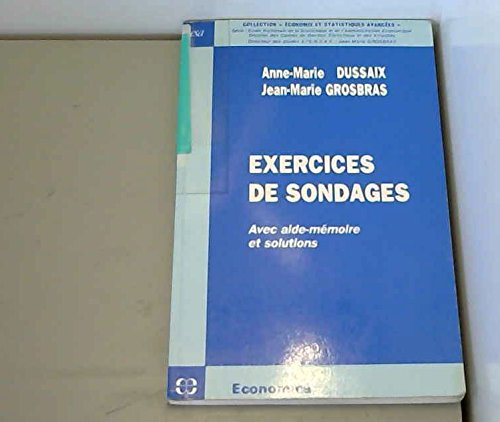 Exercices de sondages : avec aide-mémoire et solutions