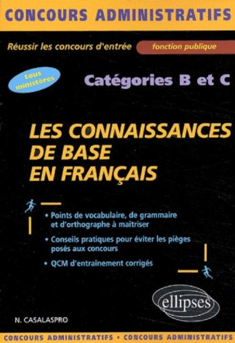 Les connaissances de base en français : catégories B et C