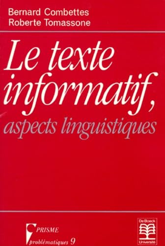 Le Texte informatif : aspects linguistiques