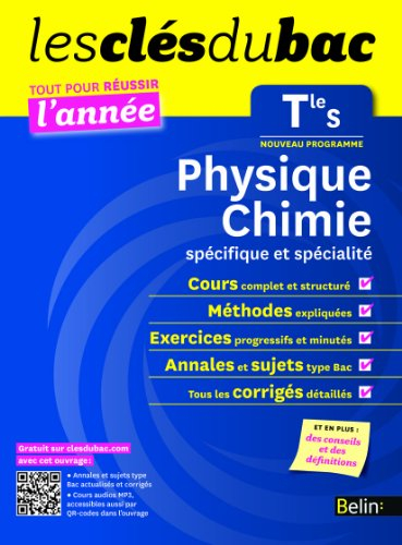Physique chimie spécifique et spécialité terminale S : nouveau programme