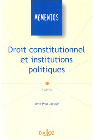 Droit constitutionnel et institutions politiques
