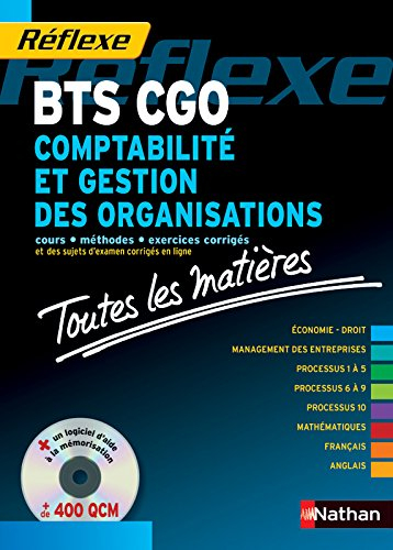 Comptabilité et gestion des organisations : toutes les matières du BTS CGO