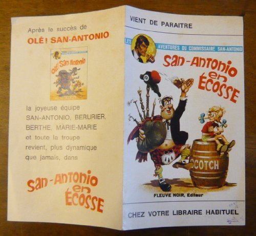 san-antonio en Écosse - petit prospectus publicitaires des éditions fleuve noir (4 pages format a6)