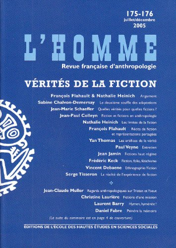 Homme (L'), n° 175-176. Vérités de la fiction