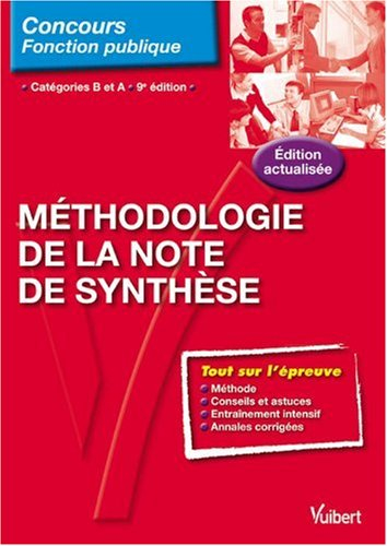 Méthodologie de la note de synthèse : catégories B et A