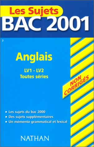 sujets bac 2001 non corrigés - anglais