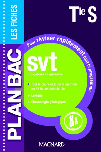 SVT obligatoire et spécialité, terminale S : les fiches
