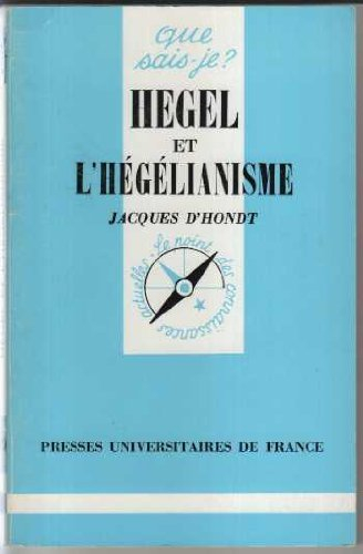 hegel et l'hegelianisme