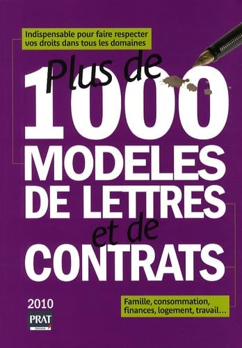 Plus de 1.000 modèles de lettres et de contrats : indispensable pour faire respecter vos droits dans