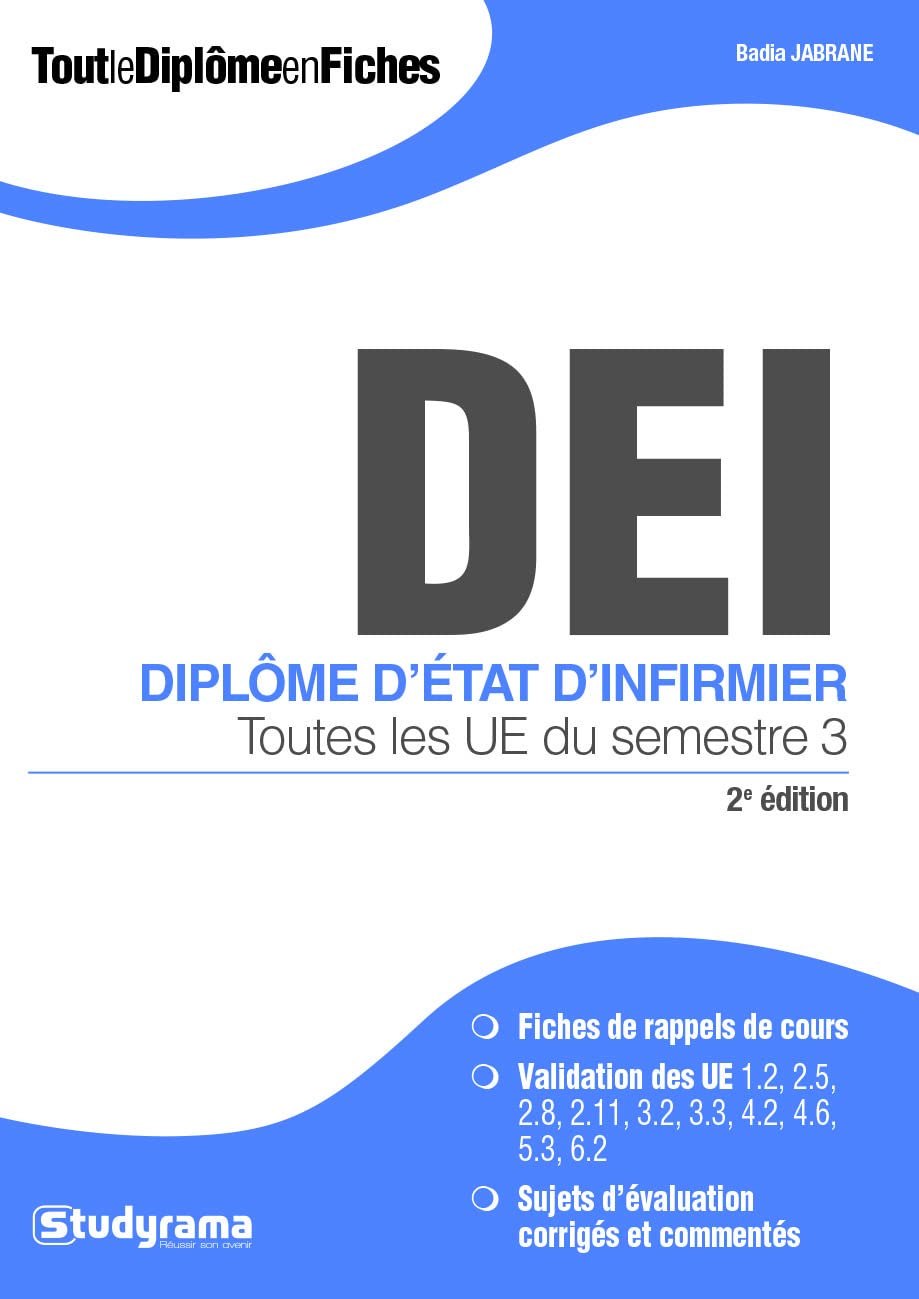 DEI, diplôme d'Etat d'infirmier : toutes les UE du semestre 3