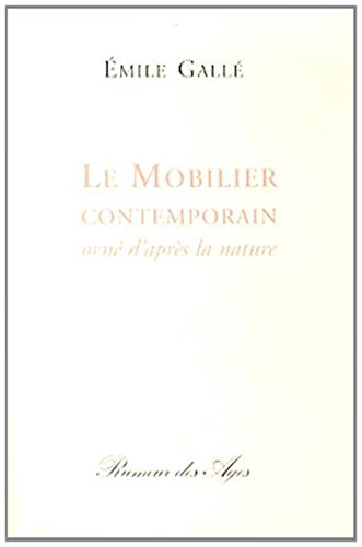 Le mobilier contemporain orné d'après nature