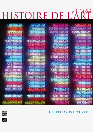Histoire de l'art, n° 71. L'écrit dans l'oeuvre
