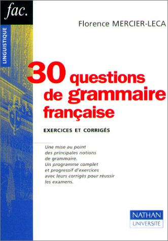 30 questions de grammaire française