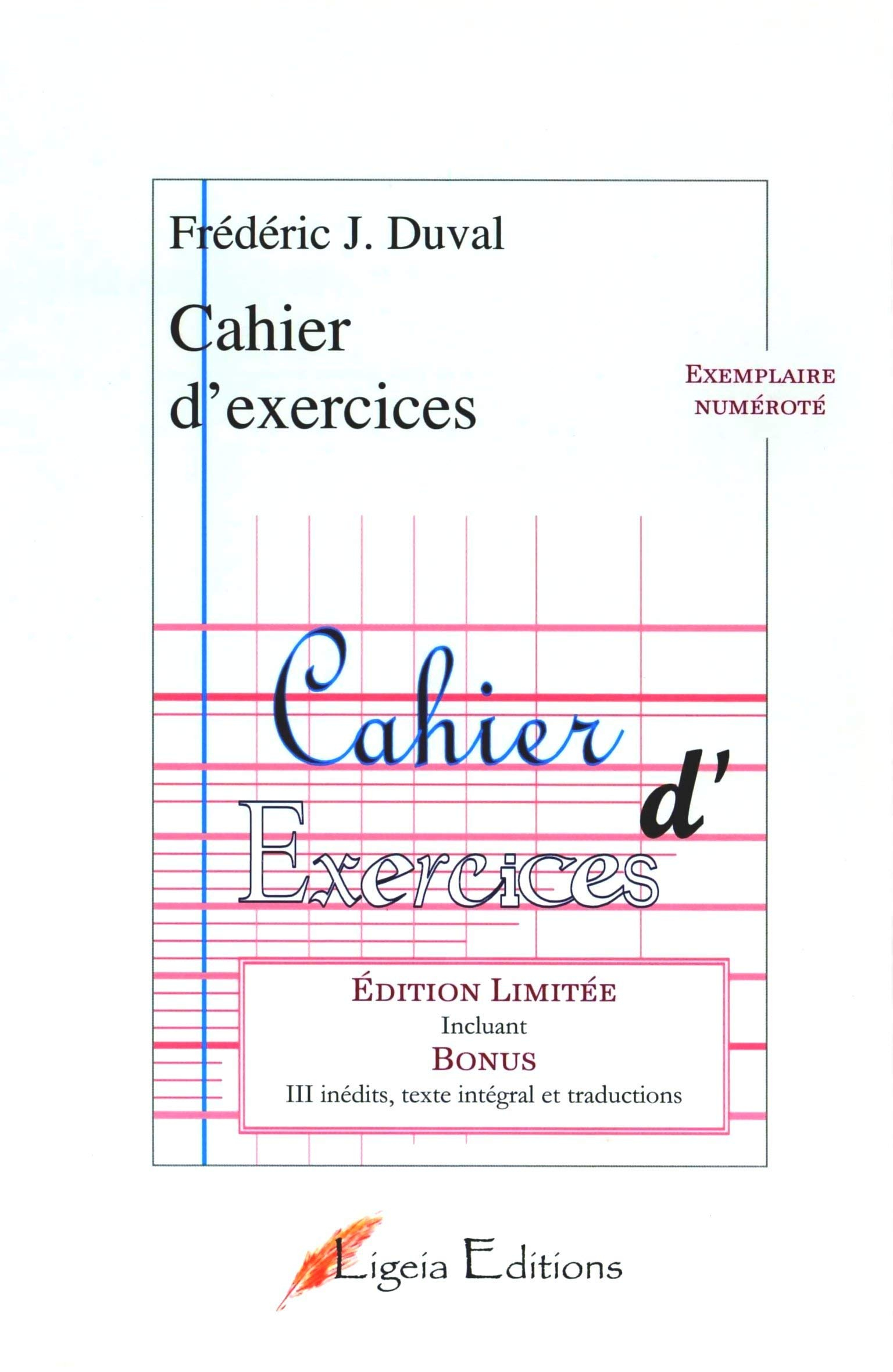 Cahier d'exercices - Edition Limitée