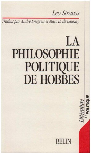 La philosophie politique de Hobbes