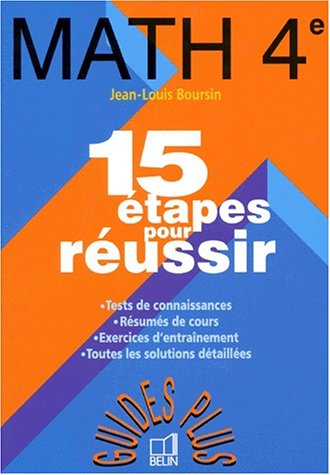 Math 4e : 15 étapes pour réussir