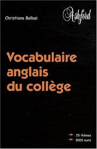 Vocabulaire anglais du collège