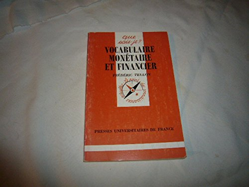 vocabulaire monétaire et financier