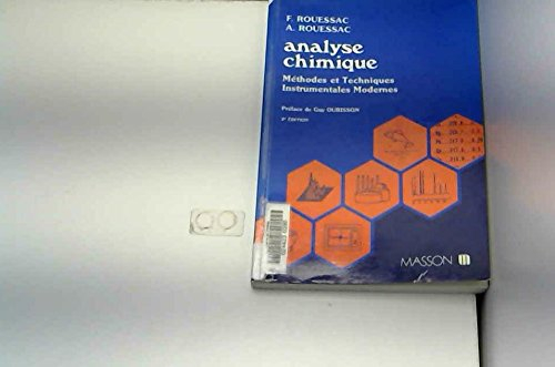 analyse chimique : méthodes et techniques instrumentales modernes