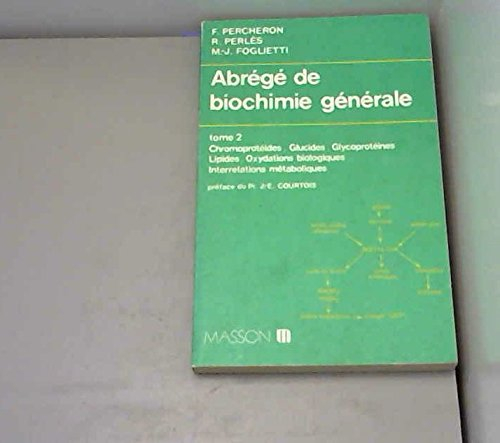 Abrégé de biochimie générale (Abrégés de pharmacie)