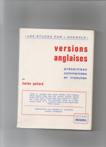 versions anglaises: présentées commentées et traduites/par lucien guitard
