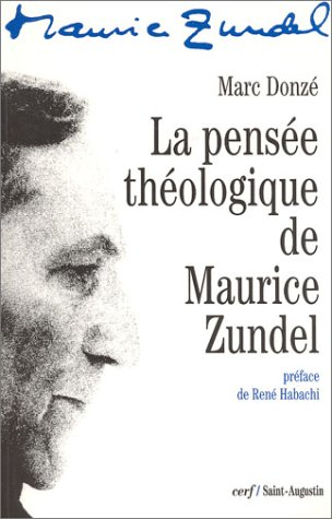 la pensée théologique de maurice zundel