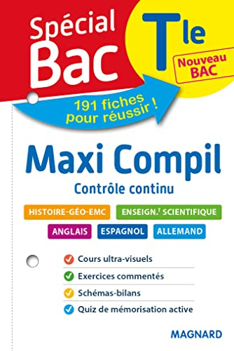 Maxi compil contrôle continu, terminale : histoire géo EMC, enseignement scientifique, anglais, espa