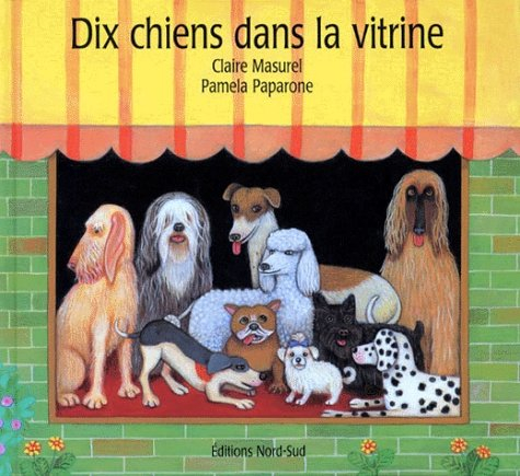 Dix chiens dans la vitrine