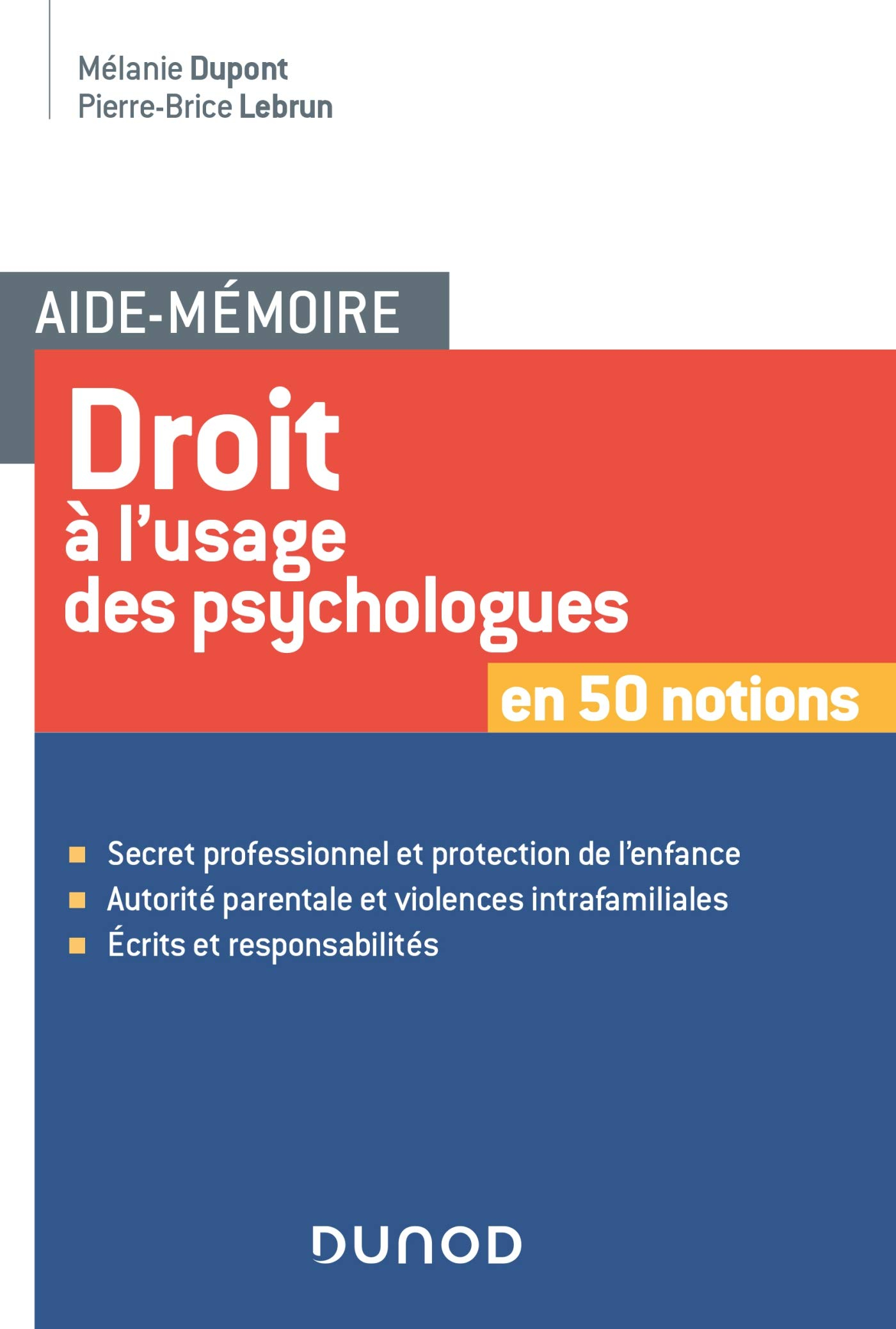 Droit à l'usage des psychologues : en 50 notions