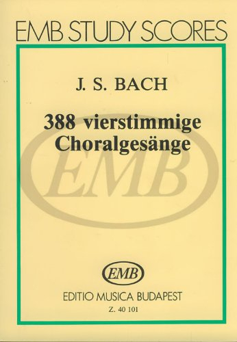 Partitions classique EMB (Editio Musica Budapest) BACH J.S. - CORALI (388) A 4 VOCI - CONDUCTEUR POC