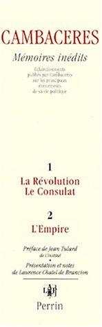Mémoires inédits de Cambacérès