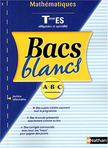 Mathématiques, Terminale ES obligatoire et spécialité