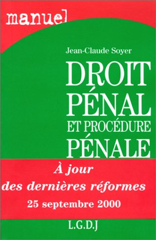 droit pénal et procédure pénale