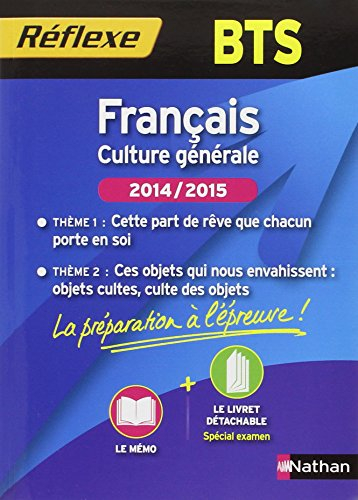 Français culture générale, BTS, 2014-2015 : thème 1, cette part de rêve que chacun porte en soi ; th