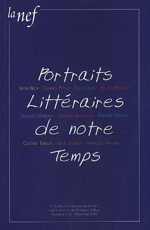 Portraits littéraires de notre temps