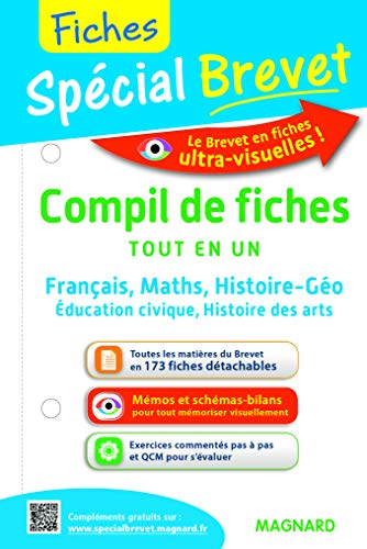 Compil de fiches : tout en un : français, maths, histoire géo, éducation civique, histoire des arts