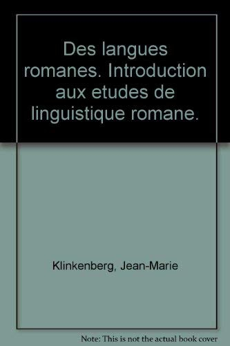 DES LANGUES ROMANES