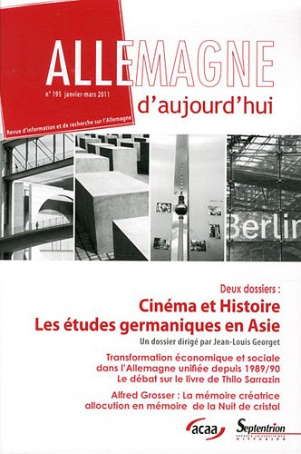 Allemagne d'aujourd'hui, n° 195. Cinéma et histoire