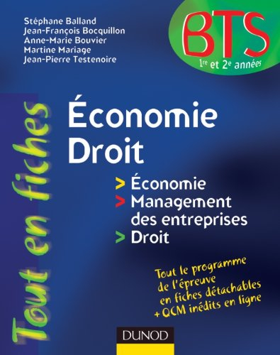 Economie-droit en fiches : BTS 1re et 2e années