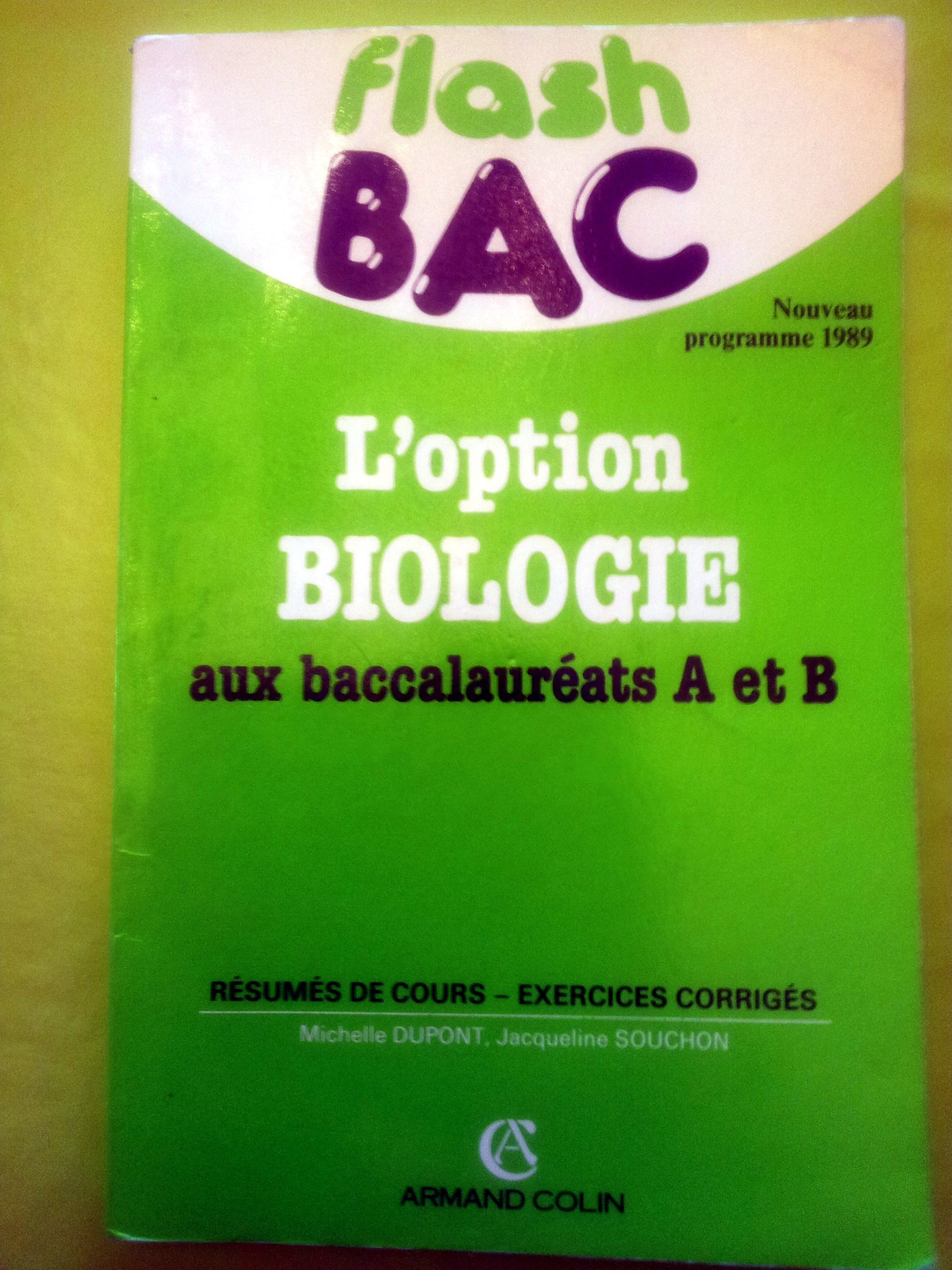 L'Option biologie aux baccalauréat A et B