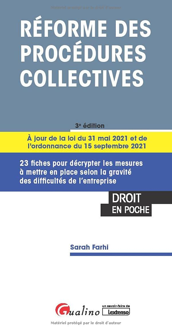 Réforme des procédures collectives : 23 fiches pour décrypter les mesures à mettre en place selon la