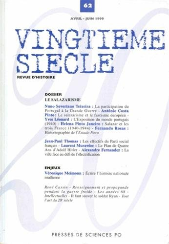Vingtième siècle, n° 62. Le salazarisme