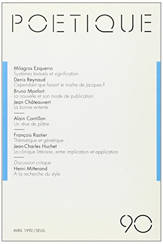 Poétique, numéro 90