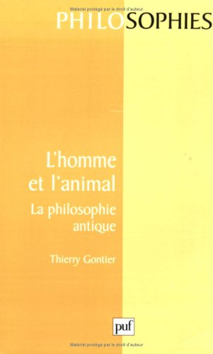 L'homme et l'animal : la philosophie antique