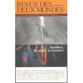 Revue des deux mondes, n° 12 (2002). Barthes, le goût, la nuance