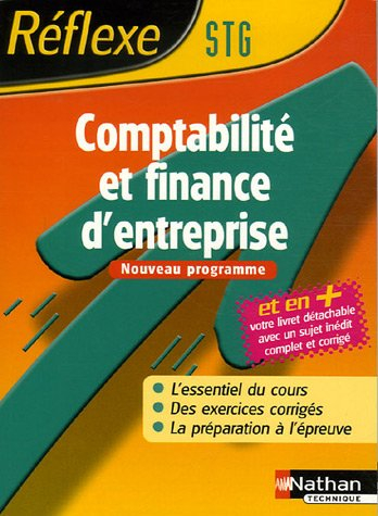 Comptabilité et finance d'entreprise, STG : nouveau programme